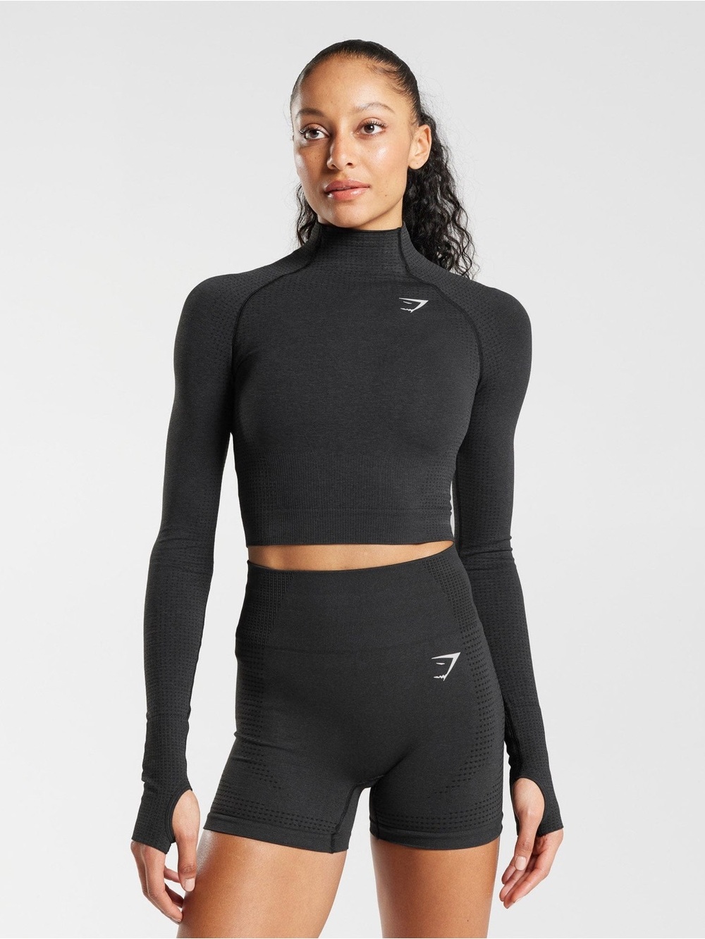 Gymshark VITAL HIGH NECK MIDI TOP - M.
